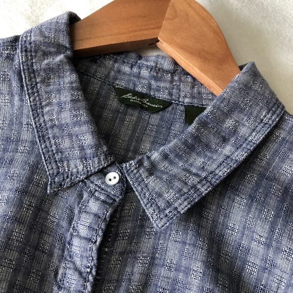 Eddie Bauer Patterned Chambray Shirt Size L - Picture 8 of 8